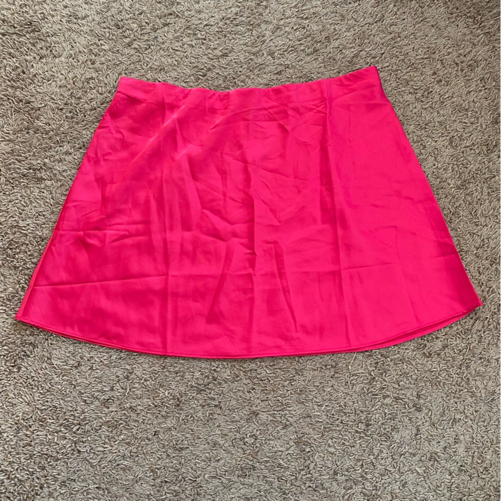 J Crew pink Gwen mini slip skirt